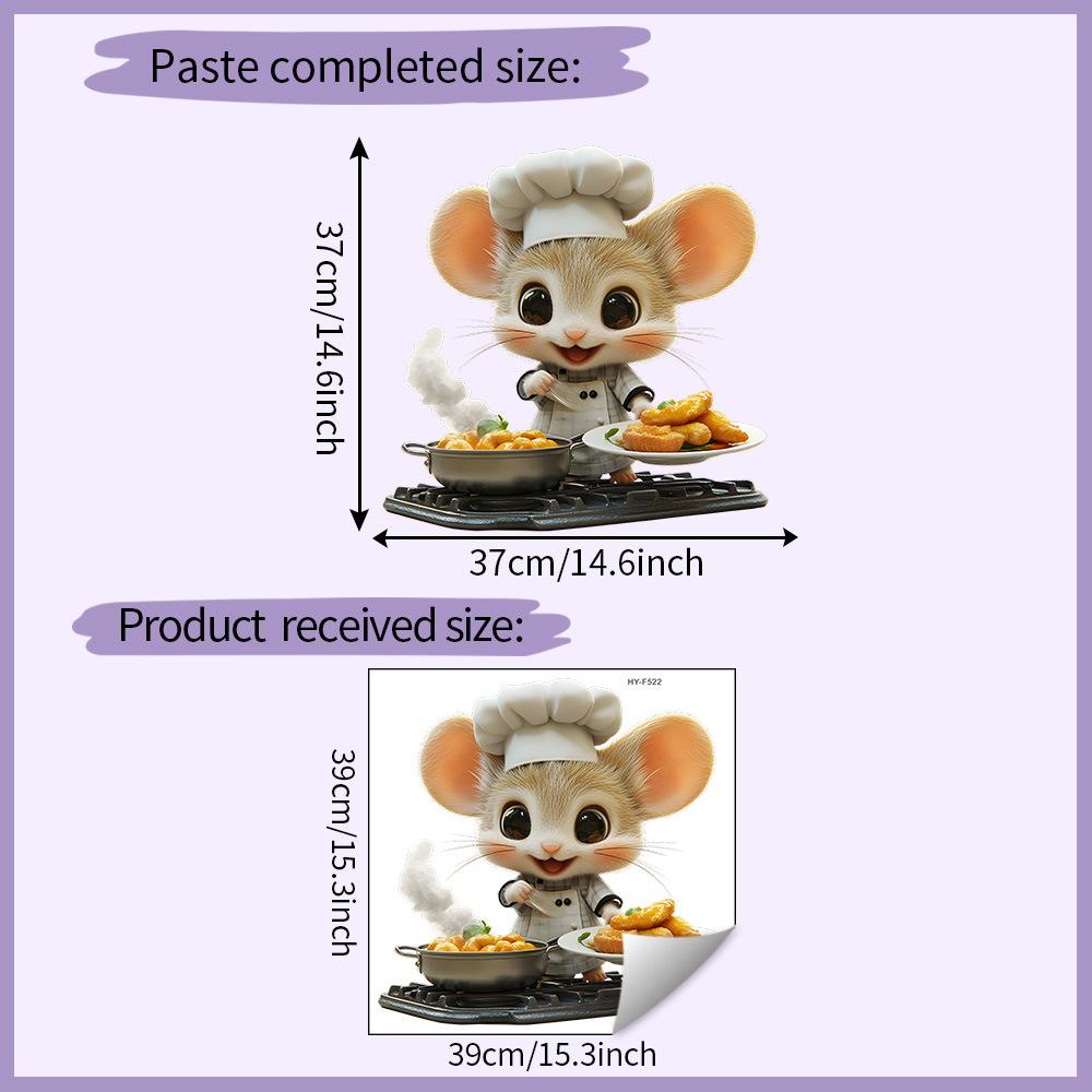 Self Adhesive Cartoon Little Mouse Chef Wall Stickers for Kitchen Dining Room Decor Peel and Stick Removable Waterproof 39x39cm разноцветный
Self Adhesive Cartoon Little Mouse Chef Wall Stickers for Kitchen Dining Room Decor Peel and Stick Removable Waterproof 39x39cm разноцветный