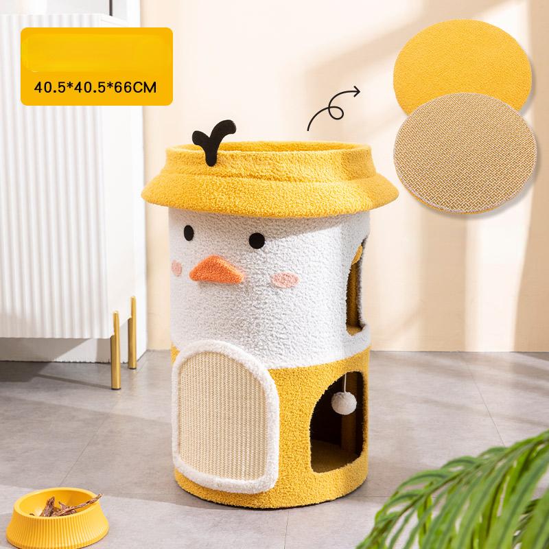 Полка для лазанья в виде утки и кошки, гнездо для питомца, интерактивное игровое поле для помещений, крупные товары для питомцев, теплое дерево, все сезоны, зима