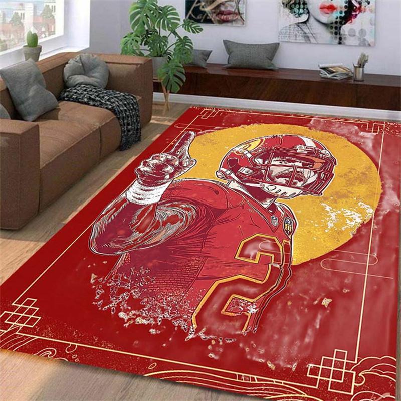1pc Vibrant Red & Golden Football Helmet Player Design Area Rug - Non-Slip, Polyester, Perfect for Living Room & Office 50x80cm
1pc Vibrant Red & Golden Football Helmet Player Design Area Rug - Non-Slip, Polyester, Perfect for Living Room & Office 50x80cm