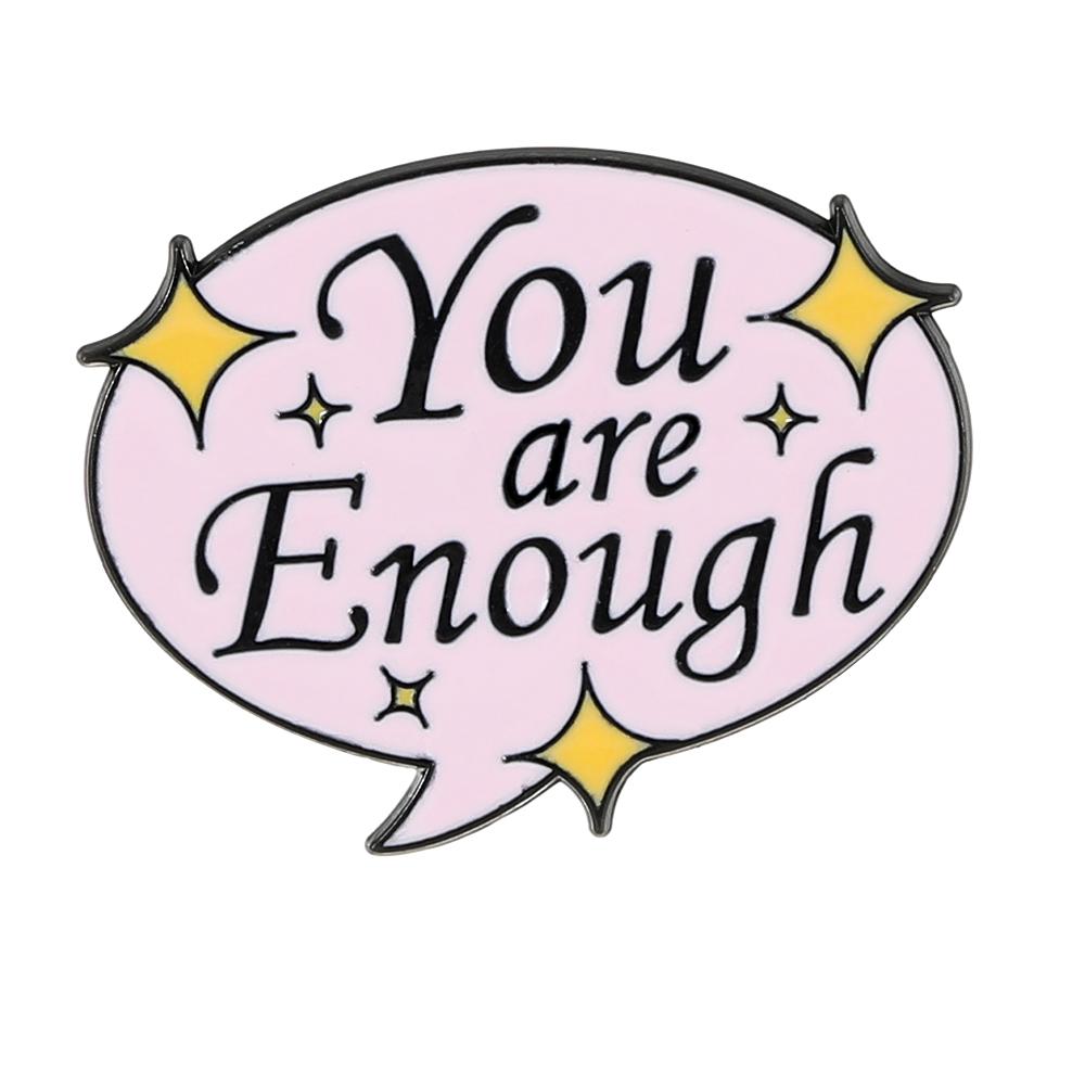 Words You Are Enough Enamel Brooches Pink Letter Pins Birthday Holiday Gift Encourage and motivate badges
Words You Are Enough Enamel Brooches Pink Letter Pins Birthday Holiday Gift Encourage and motivate badges