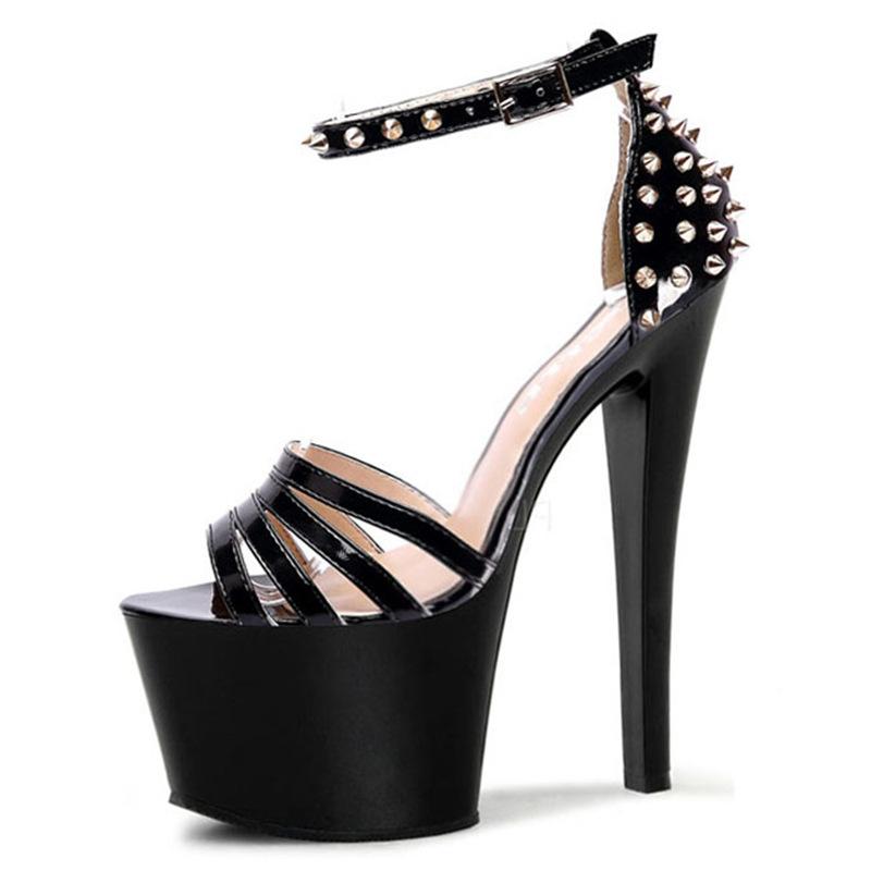15CM high-heeled waterproof table, thin heel open-toe buckle with women s sandals, fish mouth rivets, high heels 46
15CM high-heeled waterproof table, thin heel open-toe buckle with women s sandals, fish mouth rivets, high heels 46