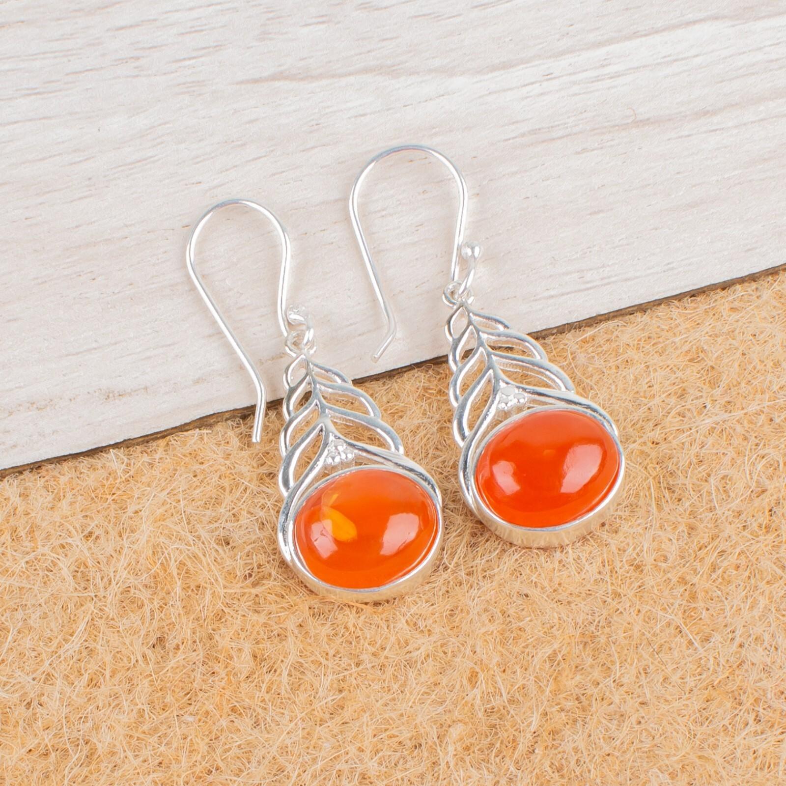 Carnelian Gemstone 925 Sterling Silver Jewelry Earrings 1.64 Mother s Day Gift CE-1-31
Carnelian Gemstone 925 Sterling Silver Jewelry Earrings 1.64 Mother s Day Gift CE-1-31