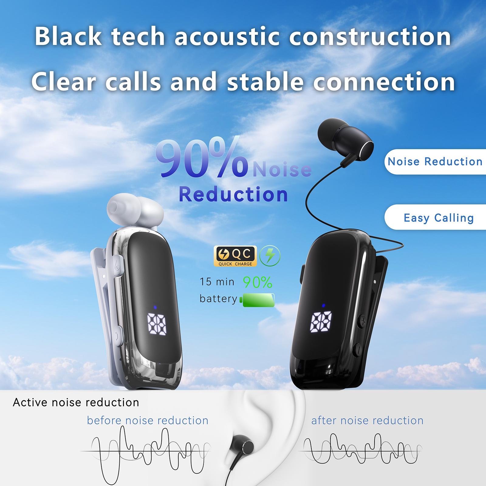 K88 Business Lavalier Headphones Retractable Sports Bluetooth-compatible Earphones with LED Display Black
K88 Business Lavalier Headphones Retractable Sports Bluetooth-compatible Earphones with LED Display Black
