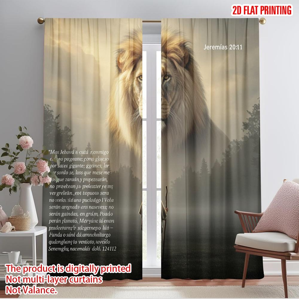 2pcs 2D flat printing Curtains Lion warrior faith inspiration Polyester Without Electricity Holiday Decorations for room decor 52.50×116.00 CM 2pcs
2pcs 2D flat printing Curtains Lion warrior faith inspiration Polyester Without Electricity Holiday Decorations for room decor 52.50×116.00 CM 2pcs