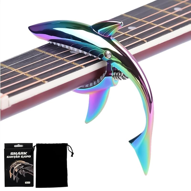 KASELIN one touch shark shape pick guitar capo tasto electric guitar capo tasto ukulele capo guitar High grade zinc alloy strong hold the string on
KASELIN one touch shark shape pick guitar capo tasto electric guitar capo tasto ukulele capo guitar High grade zinc alloy strong hold the string on