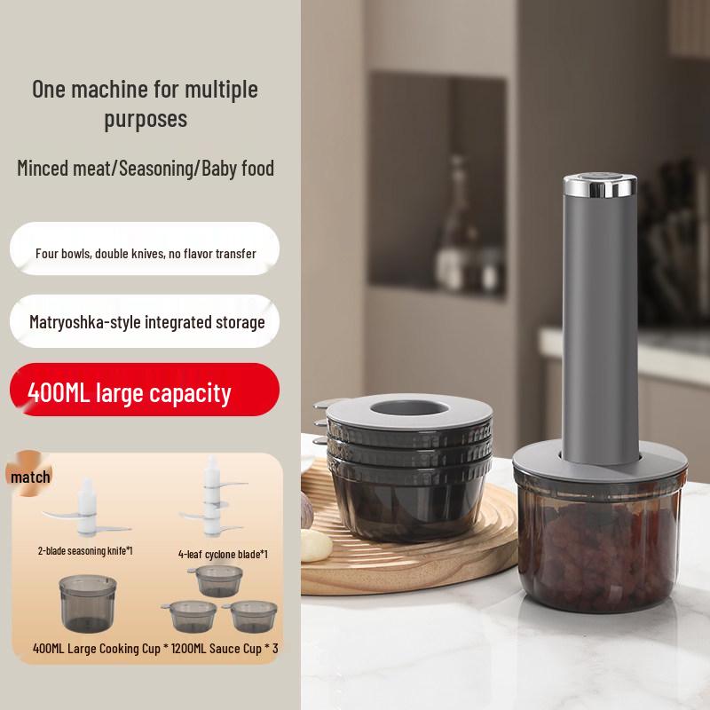 Wireless Multifunctional Food Processor: Meat Grinder, Baby Food Maker & Meal Prep Machine
Wireless Multifunctional Food Processor: Meat Grinder, Baby Food Maker & Meal Prep Machine