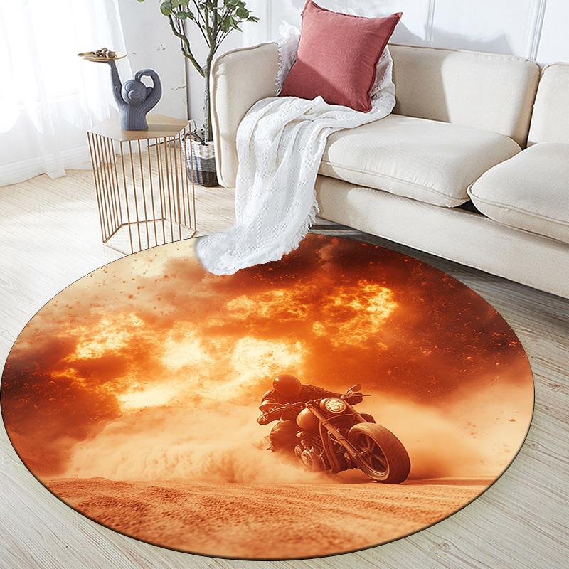 Dust Motorcycle,Round Area Rug,Carpet Rug for Living Room Bedroom Sofa Playroom Decor,Non-slip Floor Mat 80cmx80cm
Dust Motorcycle,Round Area Rug,Carpet Rug for Living Room Bedroom Sofa Playroom Decor,Non-slip Floor Mat 80cmx80cm