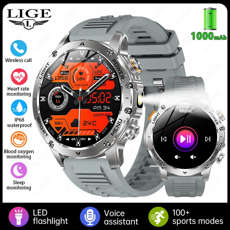 1000mAh Super Capacity Battery Adult Men Smart Watch 1.7-inch Flashlight Bluetooth Call IP68 Waterproof Smartwatch Sports 1000mAh Big Battery серый
1000mAh Super Capacity Battery Adult Men Smart Watch 1.7-inch Flashlight Bluetooth Call IP68 Waterproof Smartwatch Sports 1000mAh Big Battery серый