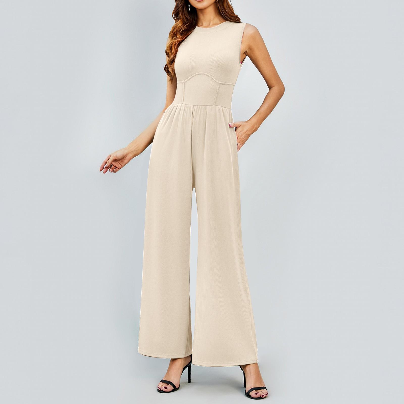 Womens Sleeveless Wide Leg Jumpsuit Sleeveless Wide Leg Overalls High Waist Women S Jumpsuits L бежевый
Womens Sleeveless Wide Leg Jumpsuit Sleeveless Wide Leg Overalls High Waist Women S Jumpsuits L бежевый