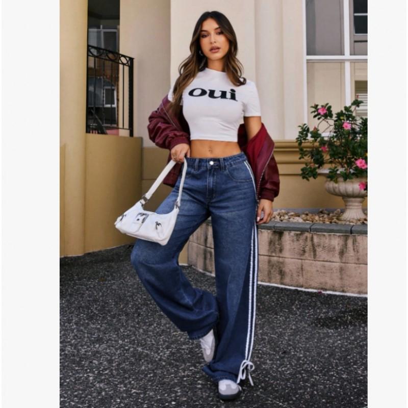 Stretch Wide-leg Blue Jeans White Striped Bow Pattern First-line Brand 2XL
Stretch Wide-leg Blue Jeans White Striped Bow Pattern First-line Brand 2XL