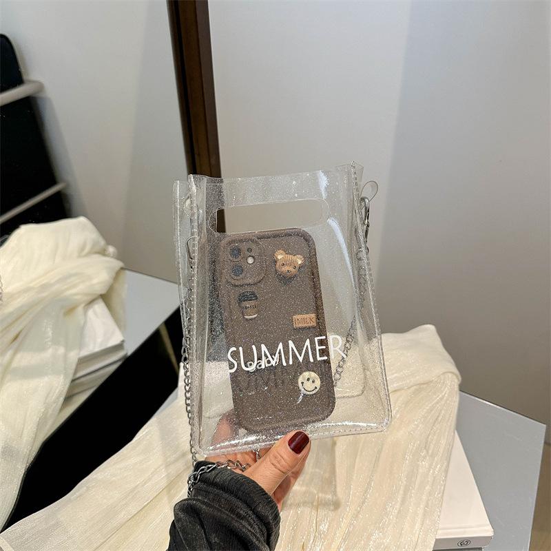 Niche transparent pearlescent mobile phone bag women s 2025 summer new high-value fashion shoulder chain crossbody small square bag прозорий
Niche transparent pearlescent mobile phone bag women s 2025 summer new high-value fashion shoulder chain crossbody small square bag прозорий