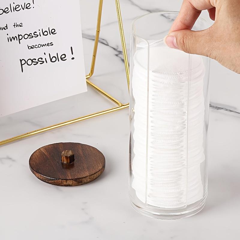 Clear Cotton Ball Pad Swabs Make Up Pads Dispenser Holder Organizer Container with Wood Lid Multifunction Bathroom Storage
Clear Cotton Ball Pad Swabs Make Up Pads Dispenser Holder Organizer Container with Wood Lid Multifunction Bathroom Storage