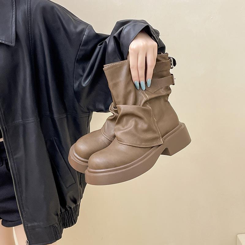 Ретро ботинки Мартин на толстой подошве женские осенне-зимние французского дизайна повседневные универсальные кожаные ботинки на высокой подошве и тонкие ботинки-трубы модные 39 хаки
Ретро ботинки Мартин на толстой подошве женские осенне-зимние французского дизайна повседневные универсальные кожаные ботинки на высокой подошве и тонкие ботинки-трубы модные 39 хаки