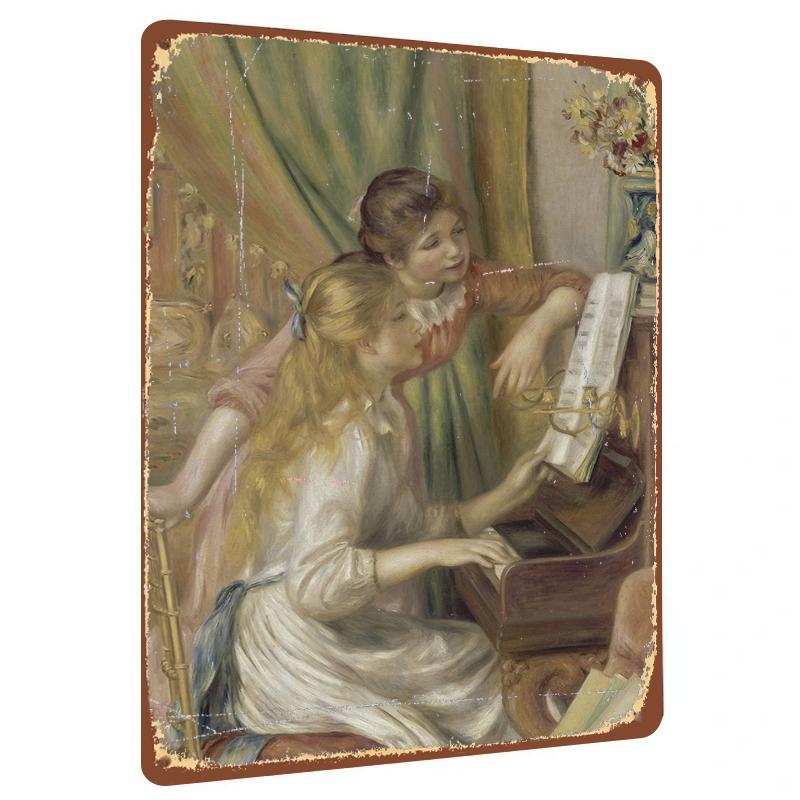 European Retro Piano Girl Metal Tin Painting Living RoomWall Art Decor Hanging Ornament 20x30cm(7.8x11.8inch)
European Retro Piano Girl Metal Tin Painting Living RoomWall Art Decor Hanging Ornament 20x30cm(7.8x11.8inch)