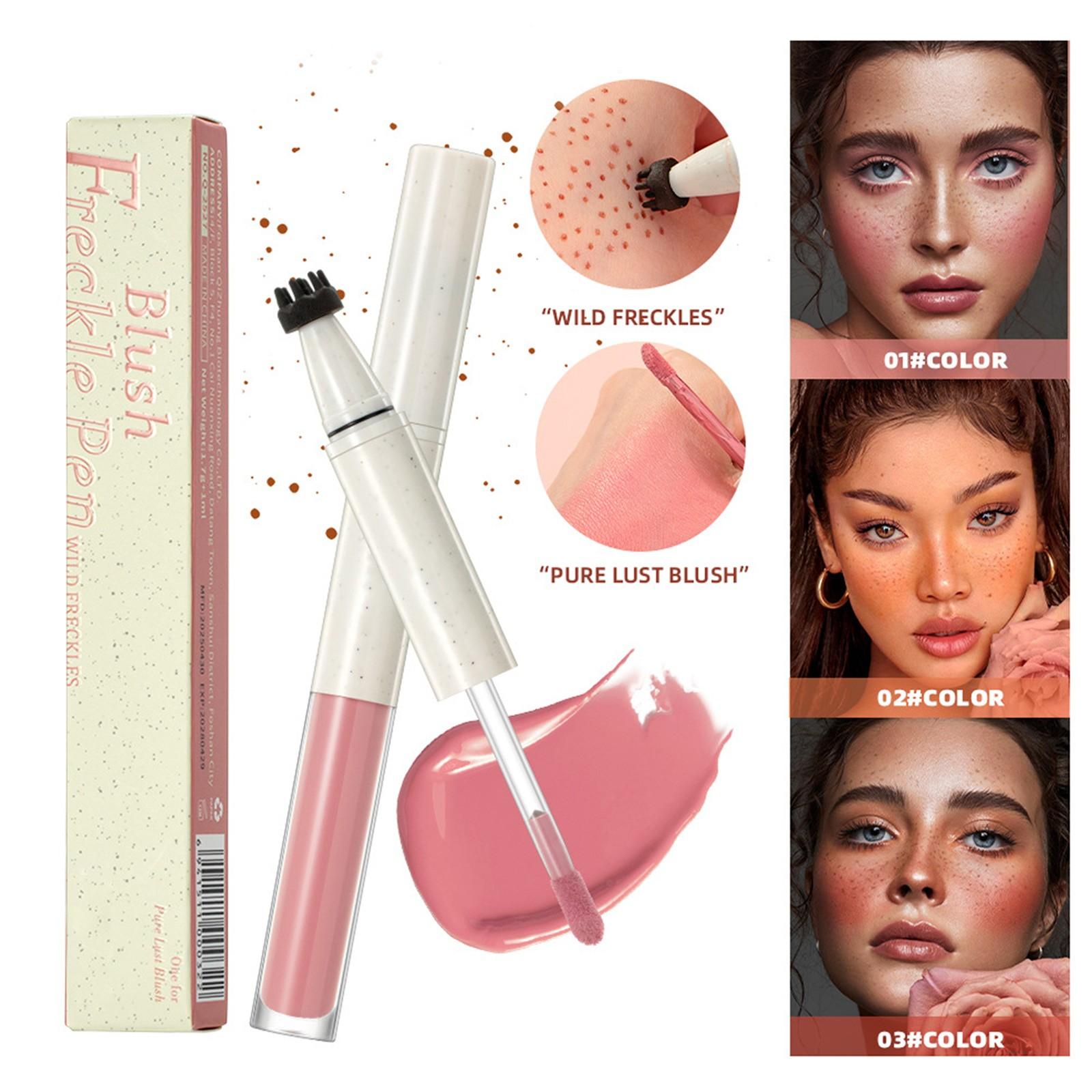 Freckle Blush Pen, 2-in-1 Artificial Freckle Blush Liquid Summer Sun Exposure Makeup, Natural Freckle Blush(1.7g+1ml) One Size
Freckle Blush Pen, 2-in-1 Artificial Freckle Blush Liquid Summer Sun Exposure Makeup, Natural Freckle Blush(1.7g+1ml) One Size