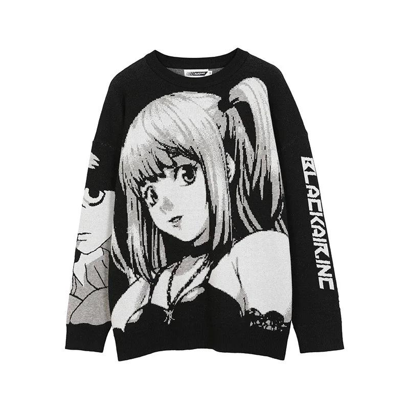 Plus Size High Street Black Sweater: Hip Hop Loose Knitwear for Women, 2024. L
Plus Size High Street Black Sweater: Hip Hop Loose Knitwear for Women, 2024. L