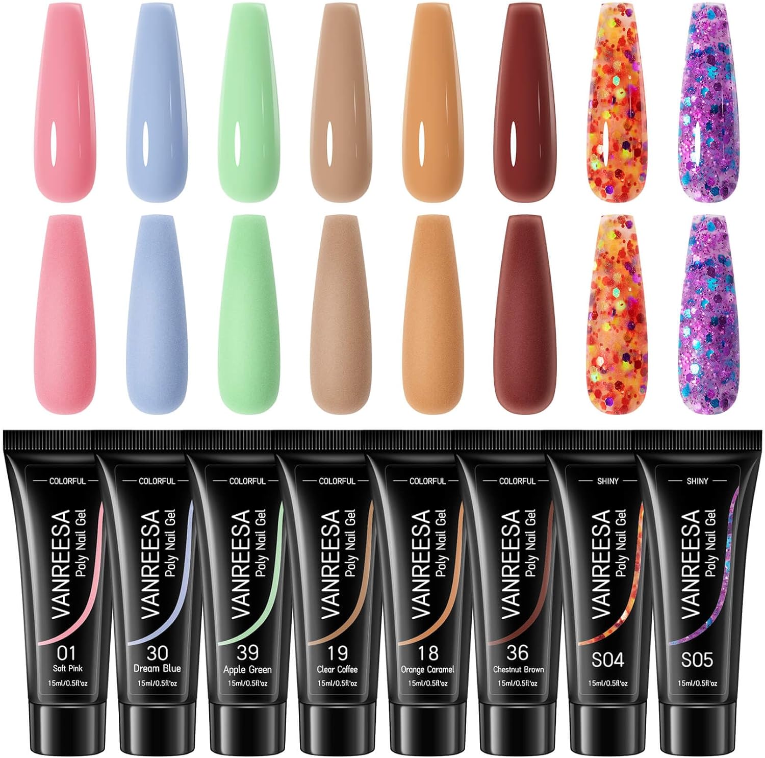 VANREESA 8Colors Nail Extension Gel 15ML Crystal Poly Nail UV Gel For Nail Building Nail Beginner
VANREESA 8Colors Nail Extension Gel 15ML Crystal Poly Nail UV Gel For Nail Building Nail Beginner