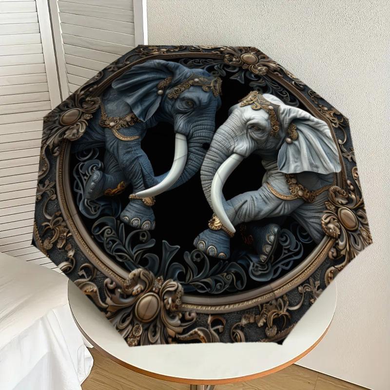 1pc Elegant Elephants in Ornate Frame Umbrella with Plastic Handle,Suitable for All Seasons Home Travel Outdoor UmbrellaDD929
1pc Elegant Elephants in Ornate Frame Umbrella with Plastic Handle,Suitable for All Seasons Home Travel Outdoor UmbrellaDD929