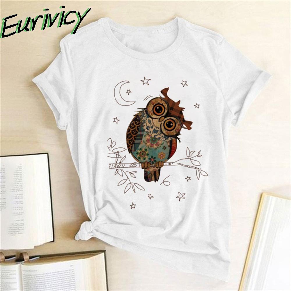 Eurivicy Женские футболки O Шея Короткий рукав Мода Мультфильм Сова Печатные летние топы Рубашки
Eurivicy Женские футболки O Шея Короткий рукав Мода Мультфильм Сова Печатные летние топы Рубашки