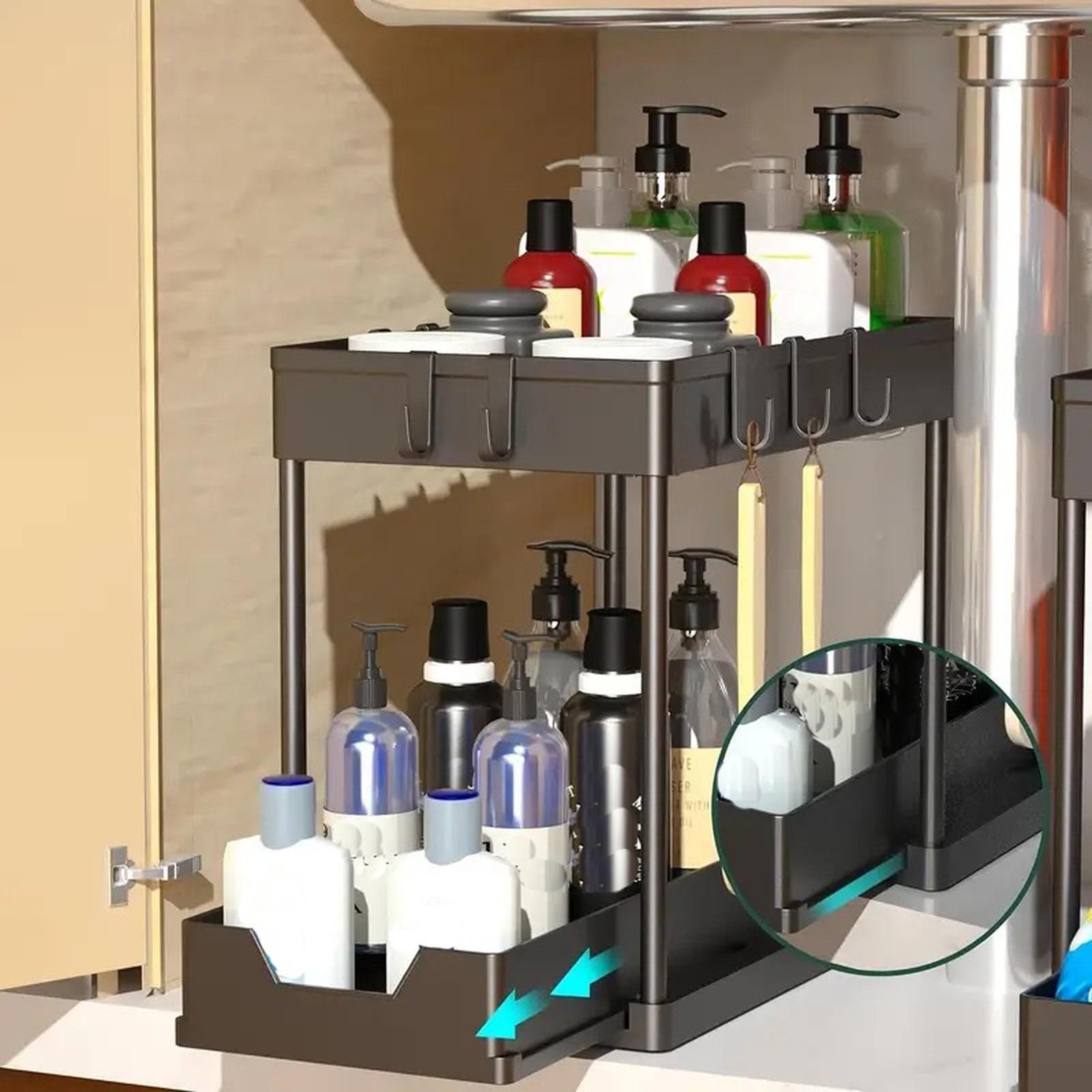 Under Sink Organizer Pull Out Storage Rack Multi-Functional Kitchen Shelf one size чёрный
Under Sink Organizer Pull Out Storage Rack Multi-Functional Kitchen Shelf one size чёрный
