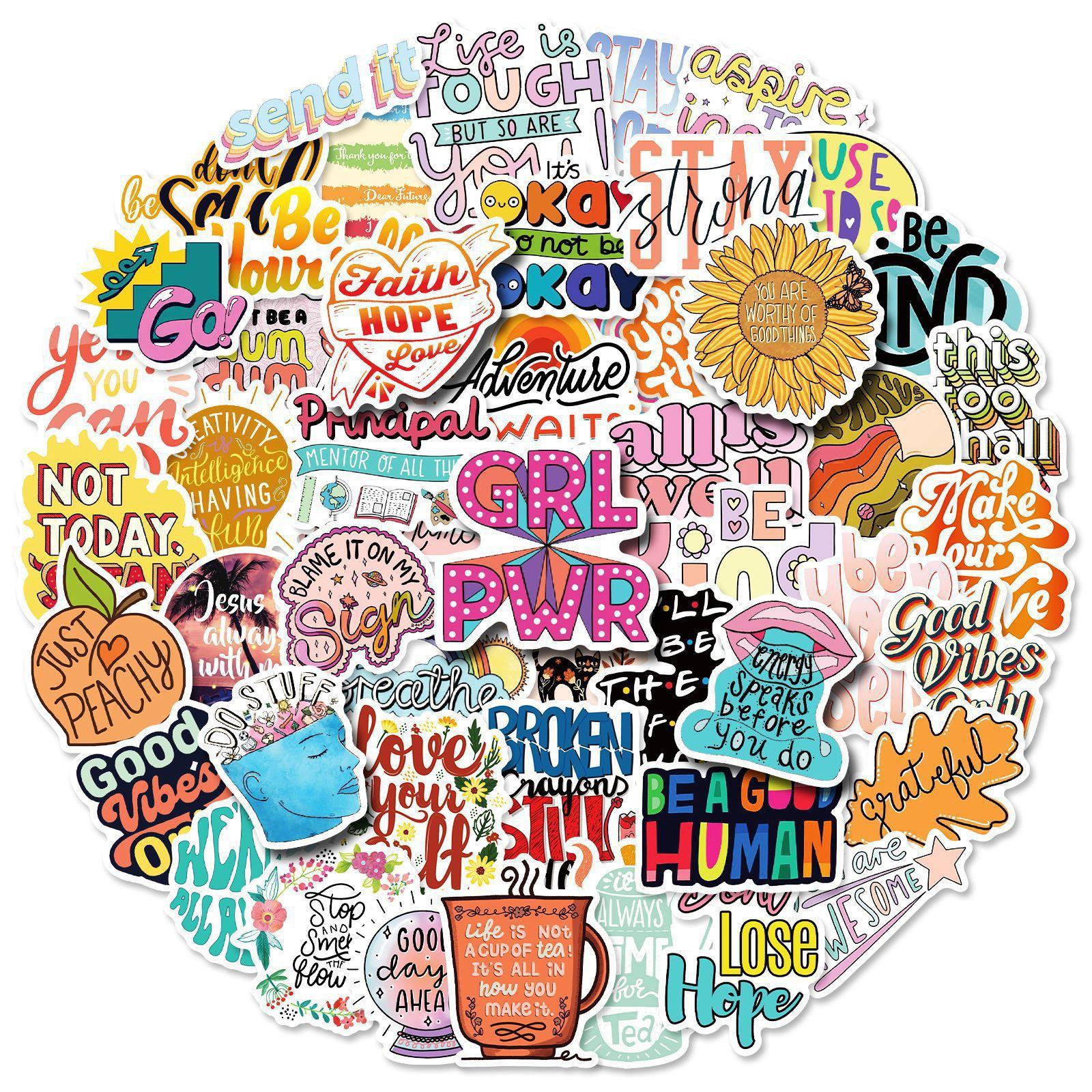 50 Inspirational Text Decals Pop Culture English Text Manual Diy Photo Album Water-Repellent Ins Style Ornament Stickers
50 Inspirational Text Decals Pop Culture English Text Manual Diy Photo Album Water-Repellent Ins Style Ornament Stickers