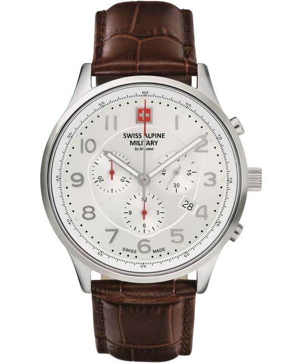 Swiss Alpine Military Skymaster Chronograph Leather Strap Silver Dial Quartz 7084.9532 100M Men s Watch срібний
Swiss Alpine Military Skymaster Chronograph Leather Strap Silver Dial Quartz 7084.9532 100M Men s Watch срібний