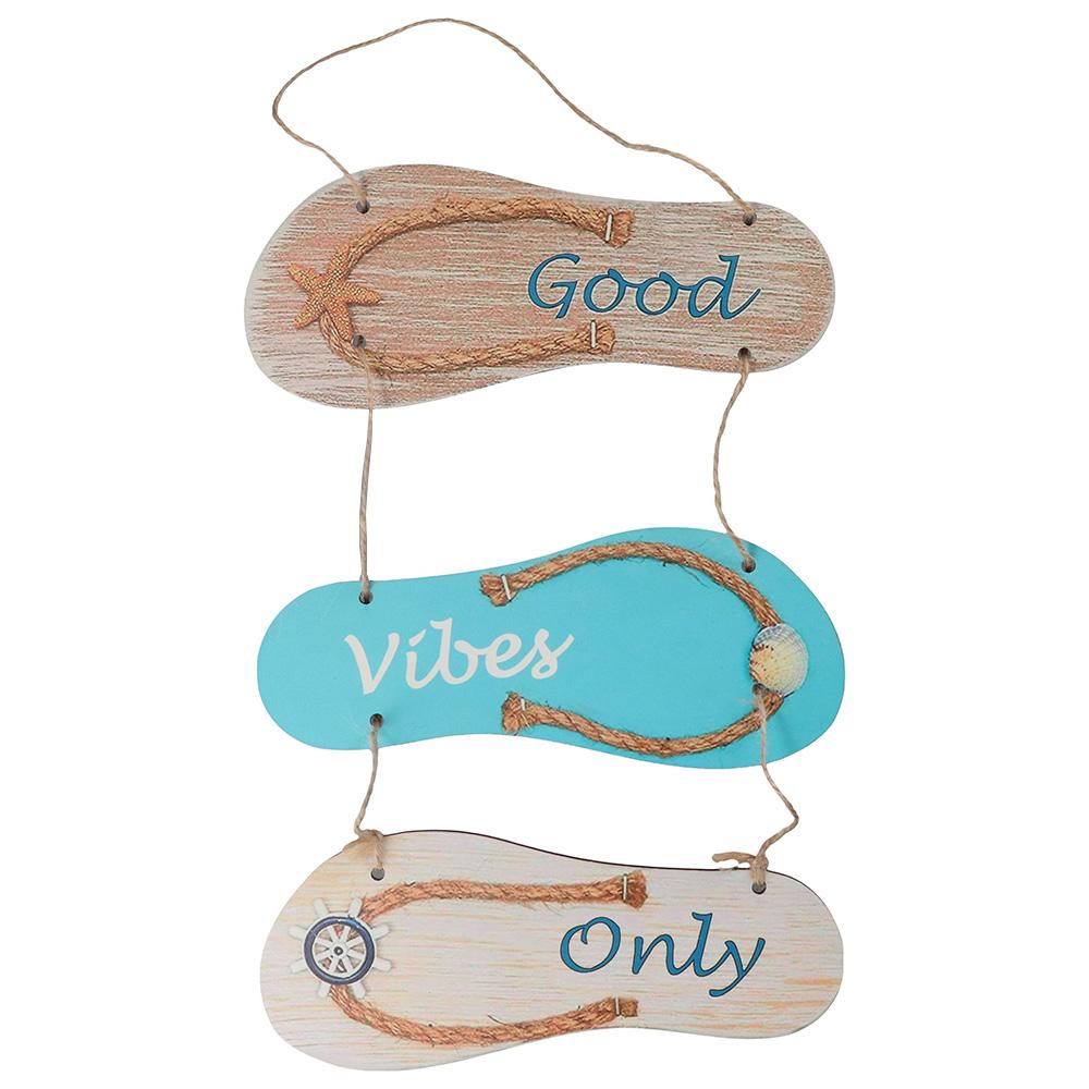 Wooden Good Vibes Only Sign 9x12 in Nautical-Inspired Hanging Sign Wooden Flip Flop Hanging Homes
Wooden Good Vibes Only Sign 9x12 in Nautical-Inspired Hanging Sign Wooden Flip Flop Hanging Homes