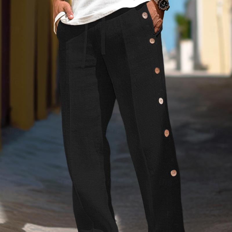 Men s Hemp Trousers Drawstring Elastic Waist Side Buckle Solid Color Breathable Comfortable Daily Vacation Classic Casual XXL чорний
Men s Hemp Trousers Drawstring Elastic Waist Side Buckle Solid Color Breathable Comfortable Daily Vacation Classic Casual XXL чорний