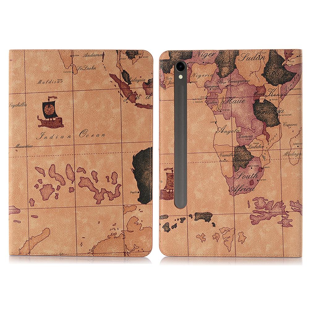 For Samsung Galaxy Tab S9 Wallet Case Map Pattern PU Leather Protective Tablet Cover Yellow
For Samsung Galaxy Tab S9 Wallet Case Map Pattern PU Leather Protective Tablet Cover Yellow