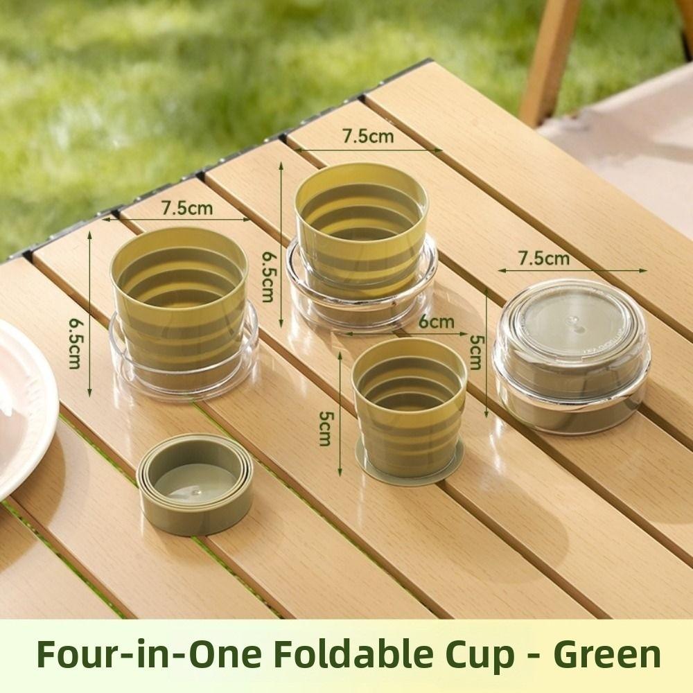 Creative Collapsible Water Cup 4 in 1 Retractable Camping Cup Foldable Travel Cup Outdoor Use зелёный
Creative Collapsible Water Cup 4 in 1 Retractable Camping Cup Foldable Travel Cup Outdoor Use зелёный