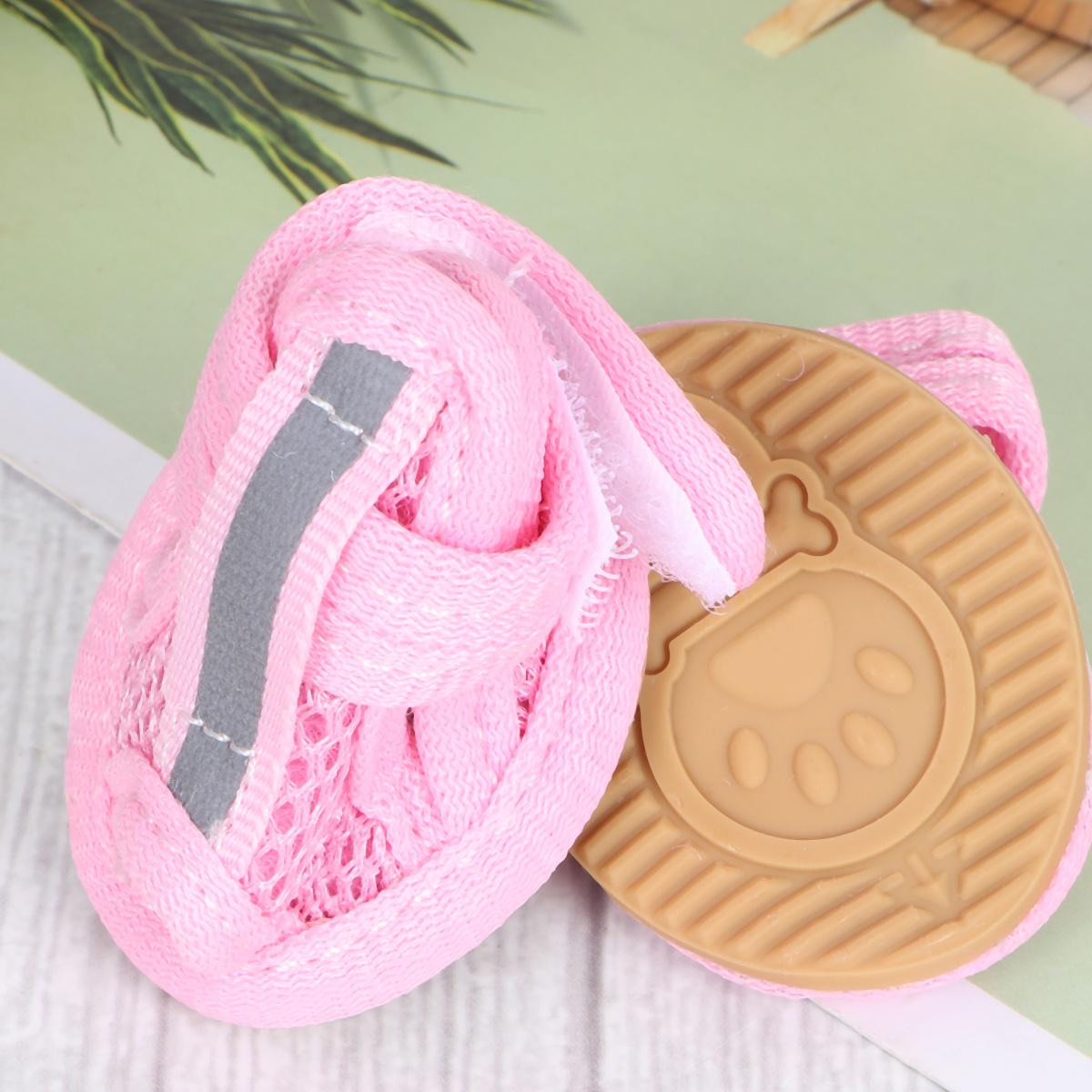 4Pcs Puppy Shoes for Summer Breathable Mesh Dog Sandals Anti-Slip Comfortable Fit for Pavement Size 4 Pink Size 3
4Pcs Puppy Shoes for Summer Breathable Mesh Dog Sandals Anti-Slip Comfortable Fit for Pavement Size 4 Pink Size 3
