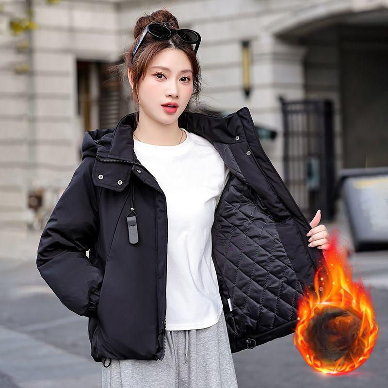 Women Short Padded Coat Korean Style Loose Hooded Parka Simple Fashion Jacket Warm Winter Outfit S чорний
Women Short Padded Coat Korean Style Loose Hooded Parka Simple Fashion Jacket Warm Winter Outfit S чорний