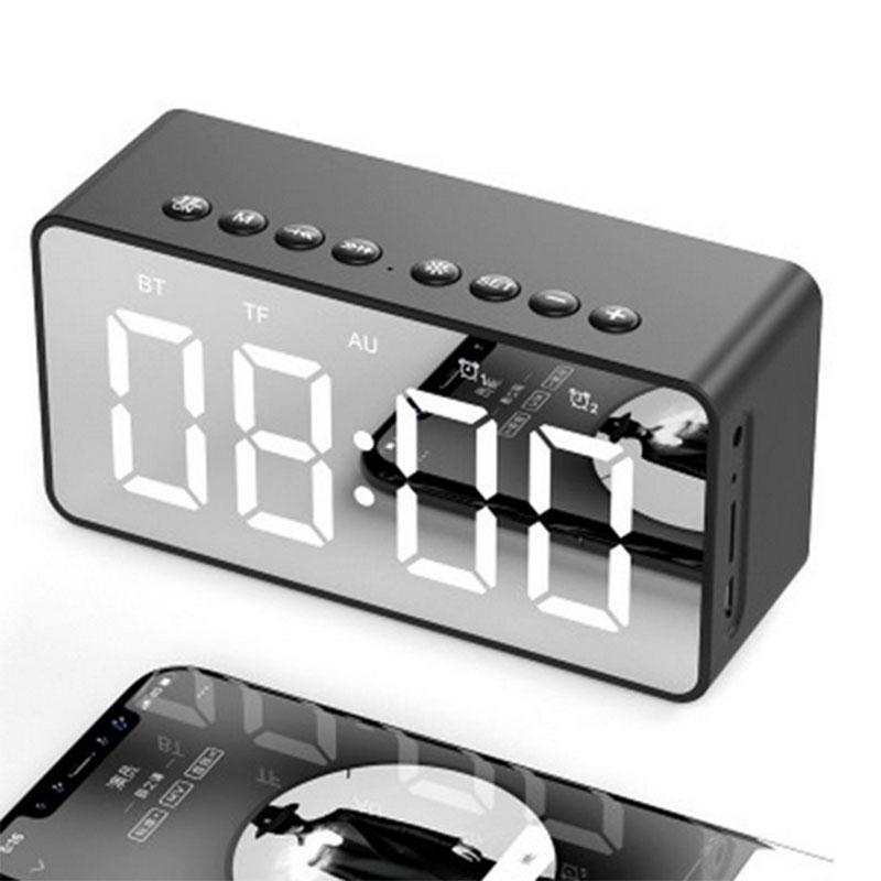 LED Plug In Card Double Bass Bluetooth-compatible Speaker Mirror Mini Alarm Clock BT506 Black
LED Plug In Card Double Bass Bluetooth-compatible Speaker Mirror Mini Alarm Clock BT506 Black