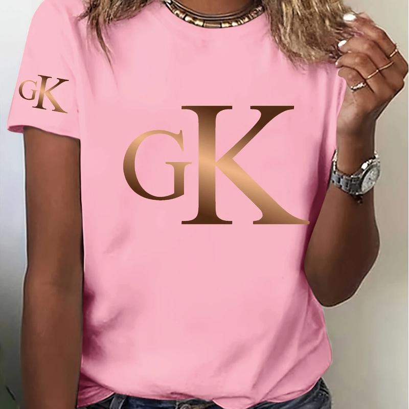 Gradient Art Letter Double Print Pattern - Elegant and Fashionable - Women s Round Neck Pullover T-Shirt Casual Sports Short Sleeve XL рожевий
Gradient Art Letter Double Print Pattern - Elegant and Fashionable - Women s Round Neck Pullover T-Shirt Casual Sports Short Sleeve XL рожевий
