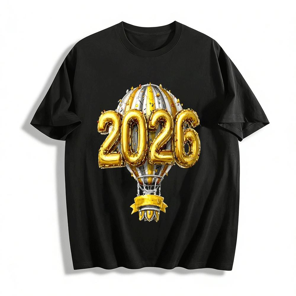 2026 New Year Hot Air Balloon Print Casual Versatile Top Pure cotton T-shirt XXS
2026 New Year Hot Air Balloon Print Casual Versatile Top Pure cotton T-shirt XXS