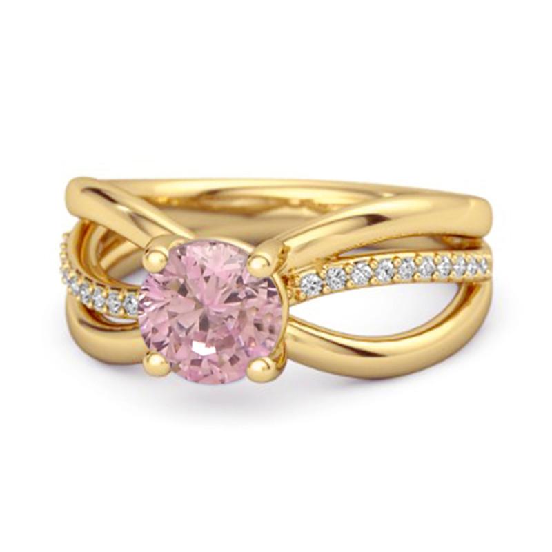 Pink Topaz Infinity Pavé Split Band Ring - 925 Sterling Silver Gold Vermeil 9 жовтий/золотий
Pink Topaz Infinity Pavé Split Band Ring - 925 Sterling Silver Gold Vermeil 9 жовтий/золотий
