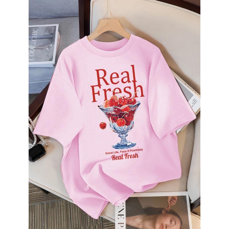 Real Fresh Cherry Fruit Cup Design Tee Shirts Female Comfortable Cotton T Shirt Fashion Casual Clothes Soft Street Short Sleeve S
Real Fresh Cherry Fruit Cup Design Tee Shirts Female Comfortable Cotton T Shirt Fashion Casual Clothes Soft Street Short Sleeve S