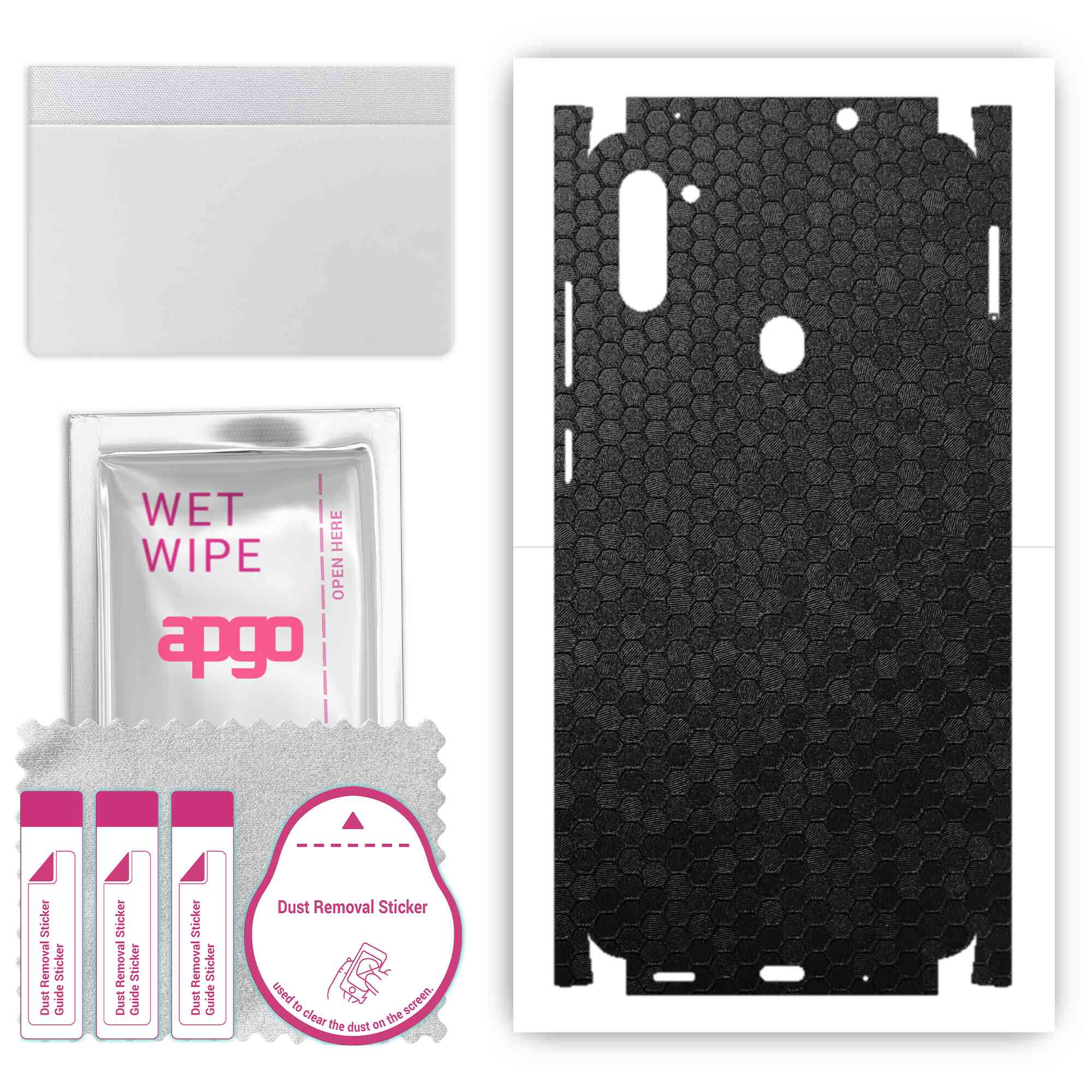 Apgo Protective Skin Sticker for the back+sides compatible with Samsung Galaxy M11, Full Wrap Film, Foil, Vinyl - Pattern Black Honeycomb
Apgo Protective Skin Sticker for the back+sides compatible with Samsung Galaxy M11, Full Wrap Film, Foil, Vinyl - Pattern Black Honeycomb