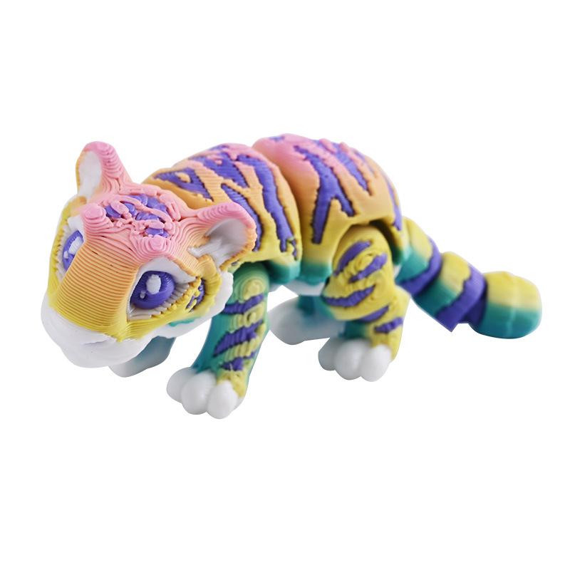 Printed 3D Mini Tiger Figure–Vibrant Multi-Colored Multi-Joint Movable Toy Animal Model Tiger Ornament Cute Room Desktop Decoration Kids Gift
Printed 3D Mini Tiger Figure–Vibrant Multi-Colored Multi-Joint Movable Toy Animal Model Tiger Ornament Cute Room Desktop Decoration Kids Gift