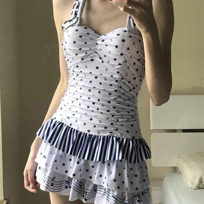 Conservative One-piece Skirt Swimming Suit Women Cover Flesh Show Thin Chest Gather To Soak In Hot Vacation Pure Desire Style Students XL
Conservative One-piece Skirt Swimming Suit Women Cover Flesh Show Thin Chest Gather To Soak In Hot Vacation Pure Desire Style Students XL