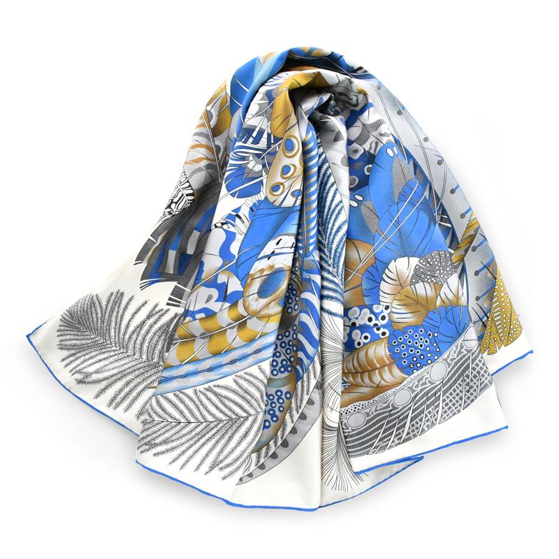 Blue Feather 100% Natural Silk Scarf Twill Shawl Wrap Bandana Hijab Luxury Women Headband Square Scarves 90CM Kerchief 90x90cm
Blue Feather 100% Natural Silk Scarf Twill Shawl Wrap Bandana Hijab Luxury Women Headband Square Scarves 90CM Kerchief 90x90cm