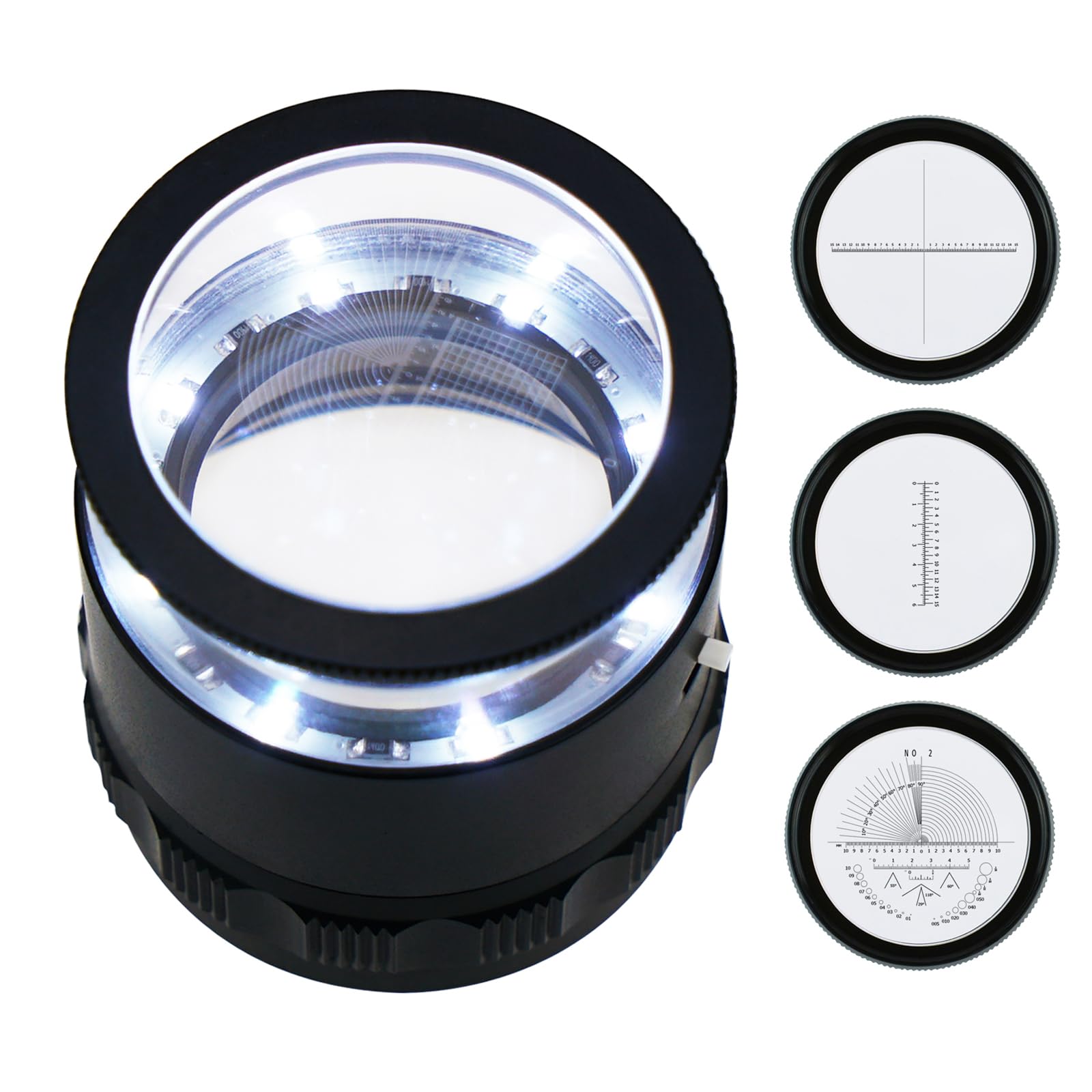 10X Magnifier Jewelry Appraisal Portable Pocket Reading Magnifier with Illuminated LED Focused Eye Loupe Magnifier for Interchangeable Mesh 25mm Glass
10X Magnifier Jewelry Appraisal Portable Pocket Reading Magnifier with Illuminated LED Focused Eye Loupe Magnifier for Interchangeable Mesh 25mm Glass