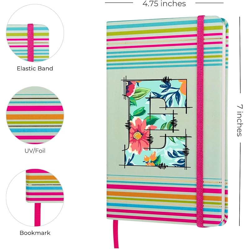 Doodle Initial E Stripes Theme Premium Hard Bound B6 Notebook Diary|192 Ruled Pages(144 Ruled + 48 Blank)|4.75 * 7 Inche B6
Doodle Initial E Stripes Theme Premium Hard Bound B6 Notebook Diary|192 Ruled Pages(144 Ruled + 48 Blank)|4.75 * 7 Inche B6