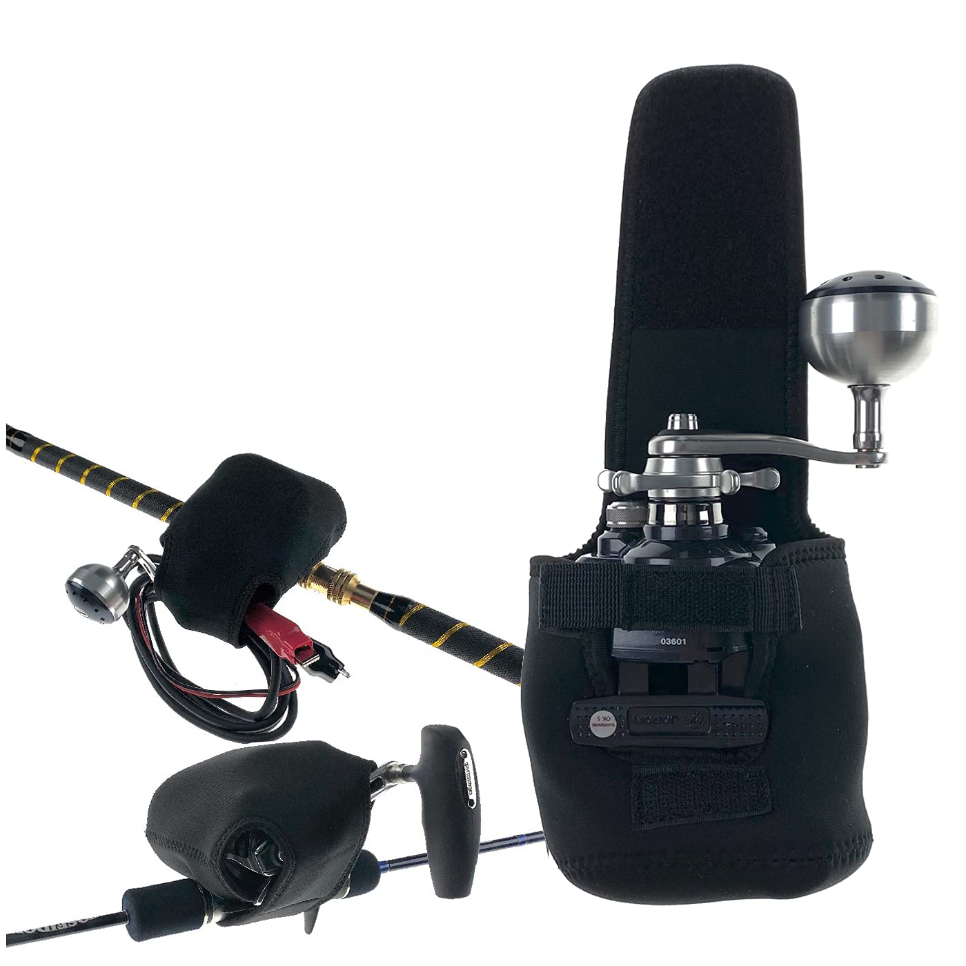 Neoprene Reel Pouch for Shimano and Daiwa Electric Fishing Reels, Black, Size L
Neoprene Reel Pouch for Shimano and Daiwa Electric Fishing Reels, Black, Size L