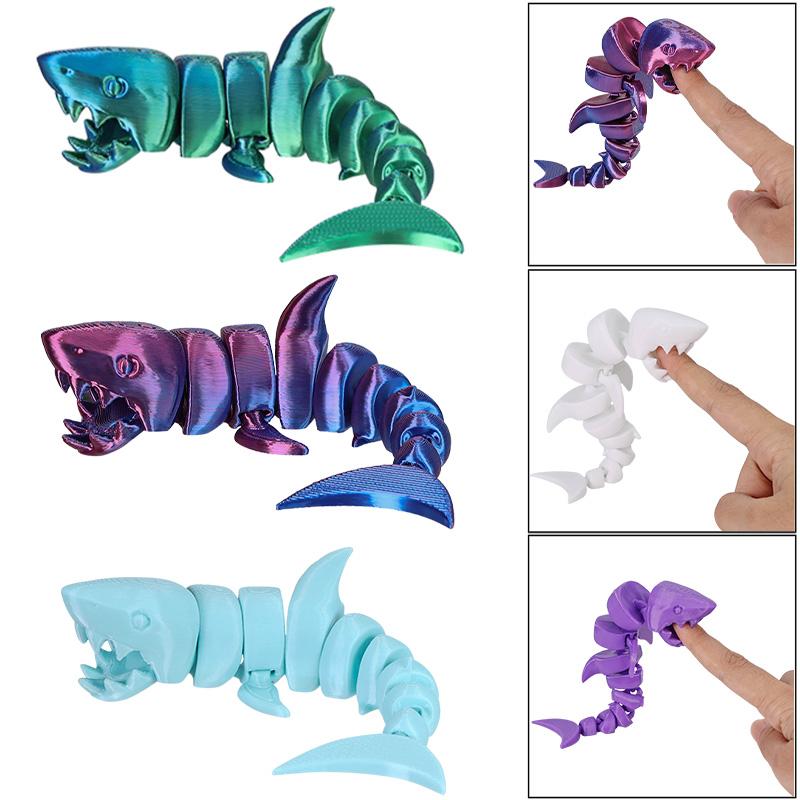 3D Printed Shark Tabletop Ornament Toys Action Model Shark Teal Purple White Decompression Decoration Kids Birthday Cute Toy
3D Printed Shark Tabletop Ornament Toys Action Model Shark Teal Purple White Decompression Decoration Kids Birthday Cute Toy