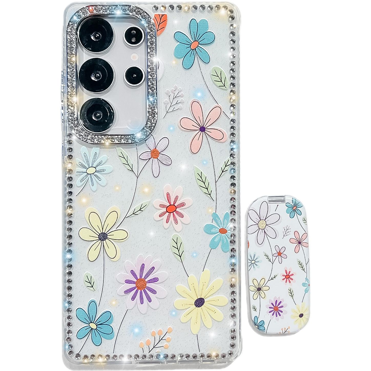 For Samsung Galaxy S25 Ultra Case with Straight Mirror Kickstand Rhinestone Edge Flower TPU+PC IMD Phone Cover F3
For Samsung Galaxy S25 Ultra Case with Straight Mirror Kickstand Rhinestone Edge Flower TPU+PC IMD Phone Cover F3