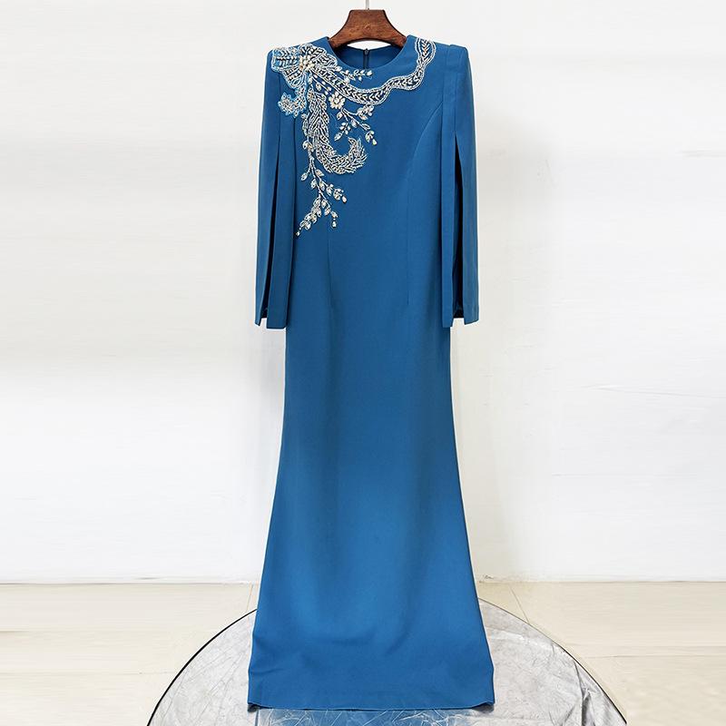 Elegant 2026 European & American Fashion Gown with Slit Sleeves & Beaded Rhinestone Details XXXL peacock синього кольору
Elegant 2026 European & American Fashion Gown with Slit Sleeves & Beaded Rhinestone Details XXXL peacock синього кольору