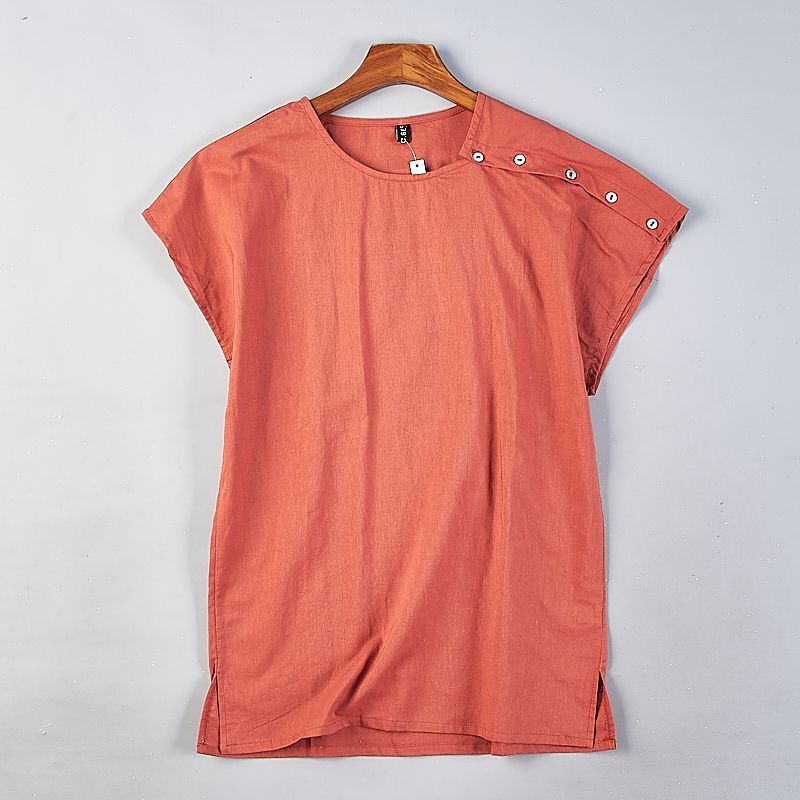 Retro Chinese Style Shirt Pullover Cotton Linen Short Sleeve Artsy 4 red. 3XL
Retro Chinese Style Shirt Pullover Cotton Linen Short Sleeve Artsy 4 red. 3XL