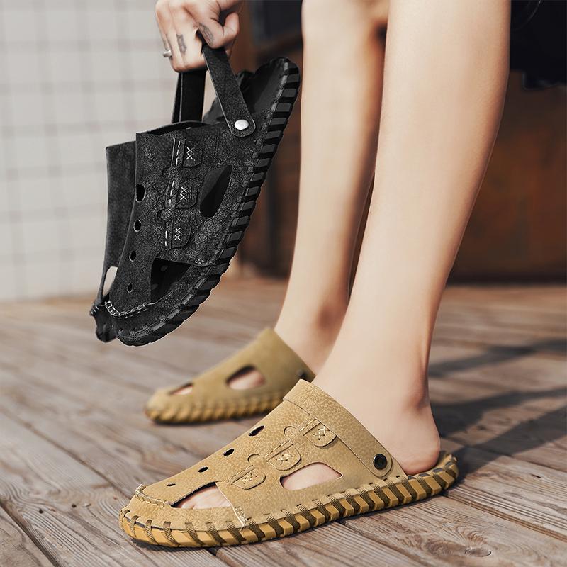 Летние модные новые сандалии с круглым носком, удобные однотонные полые повседневные мужские нескользящие тапочки Sandalias Treking
Летние модные новые сандалии с круглым носком, удобные однотонные полые повседневные мужские нескользящие тапочки Sandalias Treking