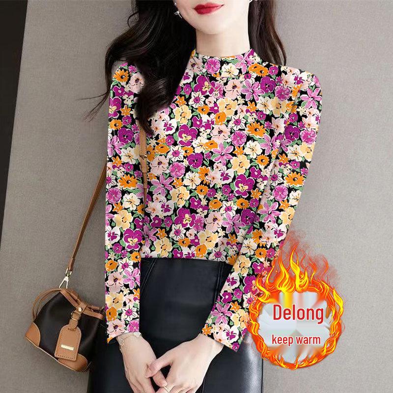 Women s Ribbed Velvet Floral Top, Half-High Neck, Long Sleeve, Slimming, Versatile, Age-Reducing, Perfect for Autumn/Winter. 3XL (Recommended for 135-150 lbs)
Women s Ribbed Velvet Floral Top, Half-High Neck, Long Sleeve, Slimming, Versatile, Age-Reducing, Perfect for Autumn/Winter. 3XL (Recommended for 135-150 lbs)
